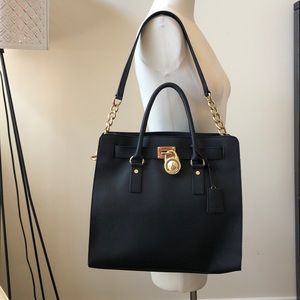 MICHAEL KORS SAFFIANO LEATHER HAMILTON TOTE